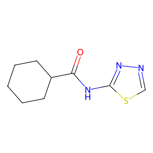 N-(1,3,4-thiadiazol-2-yl)cyclohexanecarboxamide structure