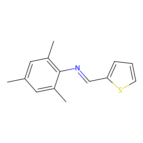 N-Mesityl(2-thienyl)methaneimine structure