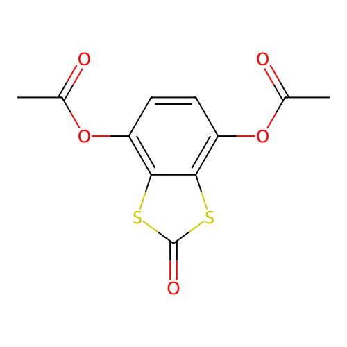 7-(Acetyloxy)-2-oxo-1,3-benzodithiol-4-yl acetate structure