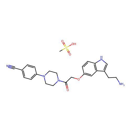 Donitriptan mesylate structure