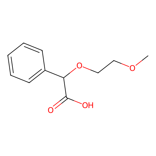 (2-Methoxyethoxy)(phenyl)acetic acid structure