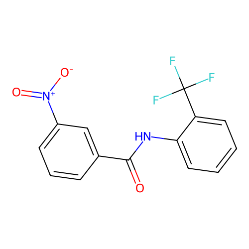 3-nitro-N-[2-(trifluoromethyl)phenyl]benzamide structure