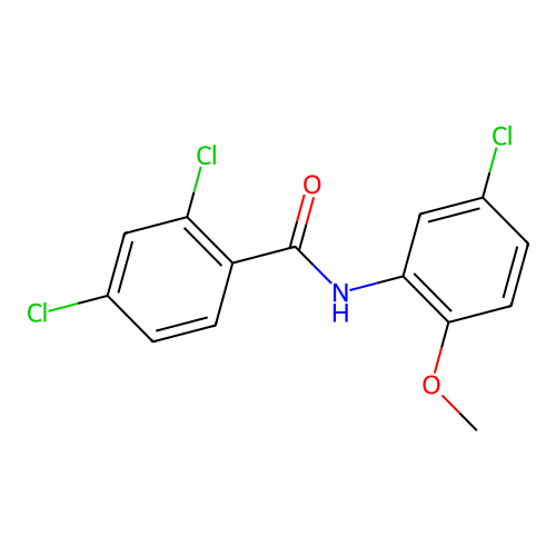 2,4-dichloro-N-(5-chloro-2-methoxyphenyl)benzamide structure