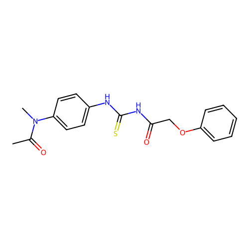 N-methyl-N-(4-{[(phenoxyacetyl)carbamothioyl]amino}phenyl)acetamide structure