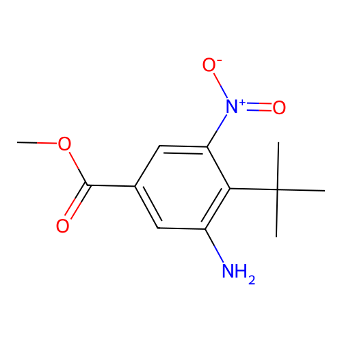 Methyl 3-amino-4-tert-butyl-5-nitrobenzoate structure