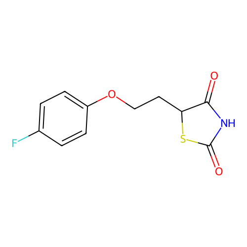 2,4-Thiazolidinedione, 5-[2-(4-fluorophenoxy)ethyl]- structure