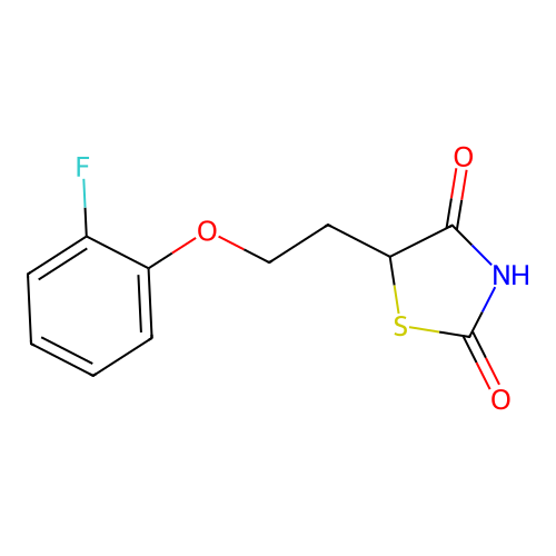 2,4-Thiazolidinedione, 5-[2-(2-fluorophenoxy)ethyl]- structure