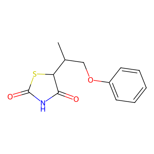 5-(1-Phenoxypropan-2-yl)-1,3-thiazolidine-2,4-dione structure
