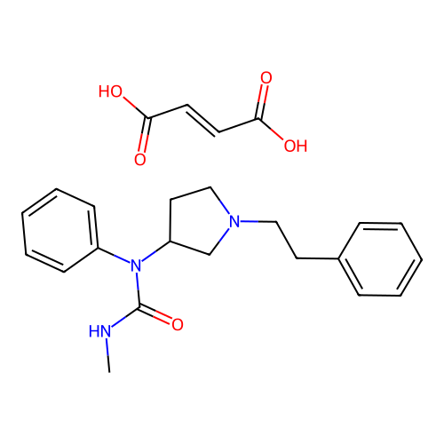 Urea, 3-methyl-1-(1-phenethyl-3-pyrrolidinyl)-1-phenyl-, fumarate (1:1) structure
