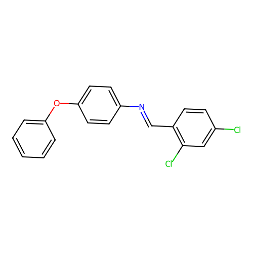 N-(2,4-dichlorobenzylidene)-4-phenoxyaniline structure