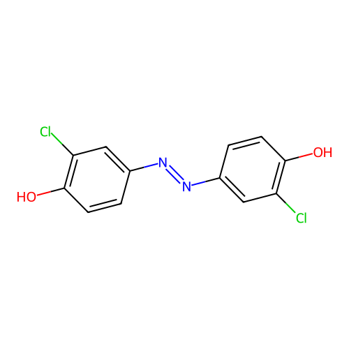 3,3'-Dichloro-4,4'-dihydroxyazobenzene structure