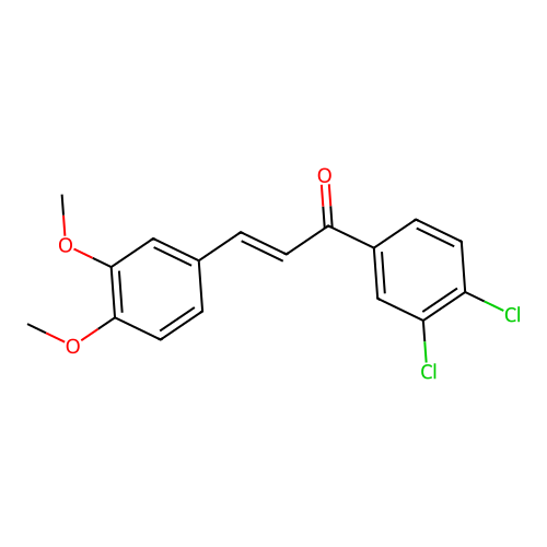 (2E)-1-(3,4-Dichlorophenyl)-3-(3,4-dimethoxyphenyl)prop-2-en-1-one structure