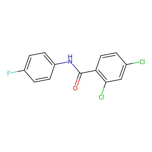 2,4-dichloro-N-(4-fluorophenyl)benzamide structure