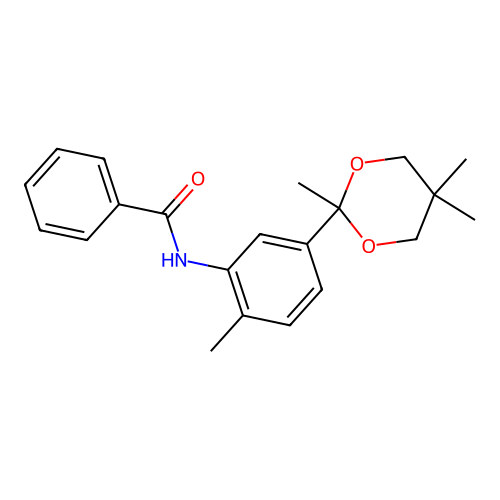 N-(2-Methyl-5-(2,5,5-trimethyl-1,3-dioxan-2-yl)phenyl)benzamide structure
