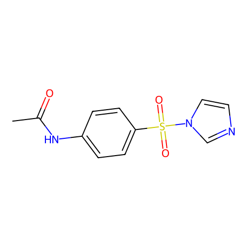 N-(4-imidazol-1-ylsulfonylphenyl)acetamide structure