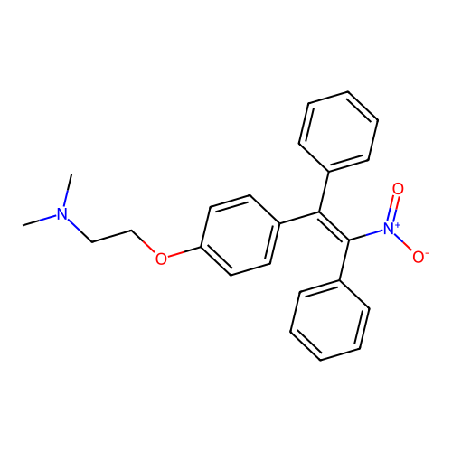 1-(p-(2-(Dimethylamino)ethoxy)phenyl)-1,2-diphenyl-2-nitroethylene, (E)- structure