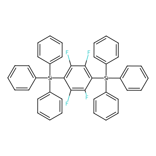Triphenyl[2,3,5,6-tetrafluoro-4-(triphenylsilyl)phenyl]silane structure
