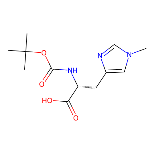 Boc-D-his(1-ME)-OH structure