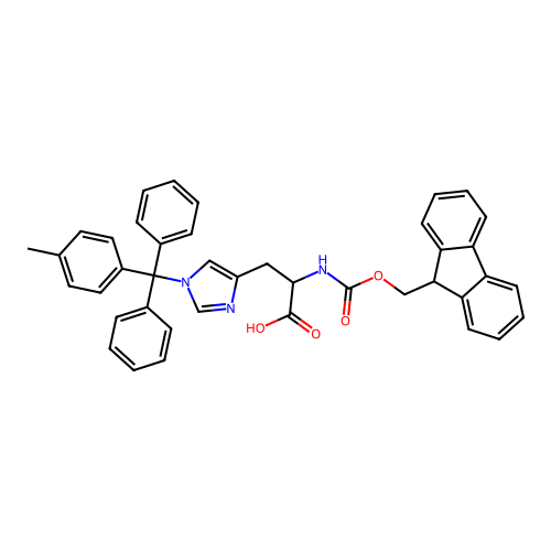 Fmoc-His(tau-Mtt)-OH structure