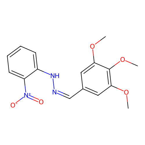 3,4,5-Trimethoxybenzaldehyde 2-nitrophenylhydrazone structure
