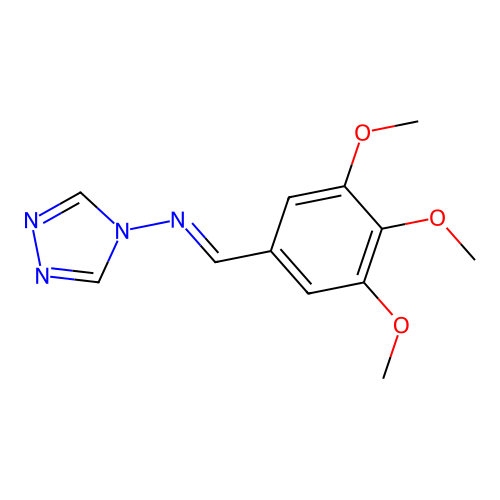 1,2,4-Triazole, 4-(3,4,5-trimethoxybenzylidenamino)- structure