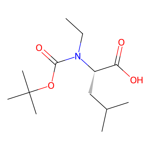 (2S)-2-[ethyl-[(2-methylpropan-2-yl)oxycarbonyl]amino]-4-methylpentanoic acid structure
