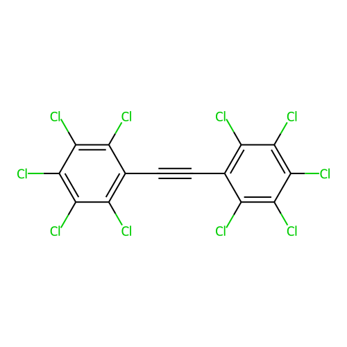 1,2-Bis(pentachlorophenyl)acetylene structure