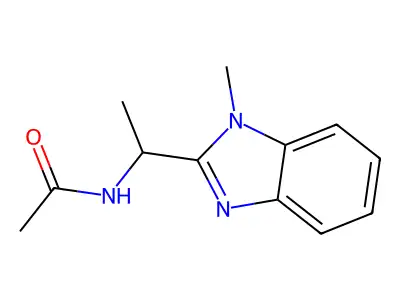 N-[(1-methylbenzimidazol-2-yl)ethyl]acetamide structure