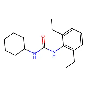1-Cyclohexyl-3-(2,6-diethylphenyl)urea structure