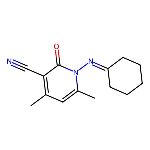 1-(Cyclohexylideneamino)-4,6-dimethyl-2-oxopyridine-3-carbonitrile structure