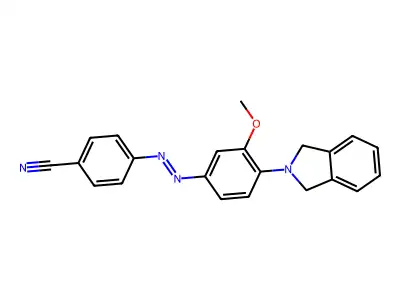 4-{[4-(1,3-dihydro-2H-isoindol-2-yl)-3-methoxyphenyl]diazenyl}benzonitrile structure