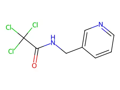 2,2,2-trichloro-N-(pyridin-3-ylmethyl)acetamide structure