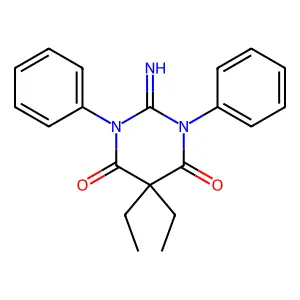 5,5-Diethyl-1,3-diphenyl-2-iminobarbituric Acid structure