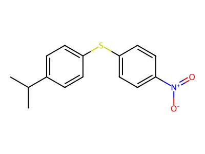 Benzene, 1-(1-methylethyl)-4-[(4-nitrophenyl)thio]- structure