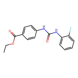 Ethyl 4-{[(2-fluorophenyl)carbamoyl]amino}benzoate structure