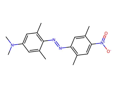 4-[(E)-(2,5-dimethyl-4-nitrophenyl)diazenyl]-N,N,3,5-tetramethylaniline structure