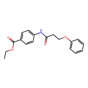 Ethyl 4-(3-phenoxypropanamido)benzoate structure