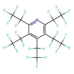 Pyridine, pentakis(pentafluoroethyl)- structure