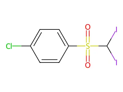 Diiodomethyl p-chlorophenyl sulfone structure
