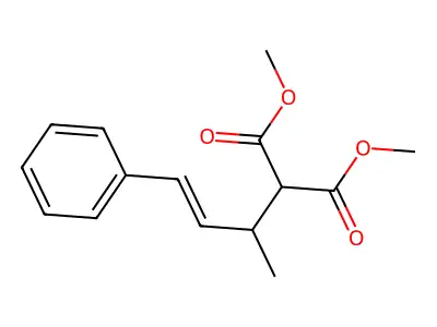 Dimethyl 2-(4-phenylbut-3-en-2-yl)propanedioate structure