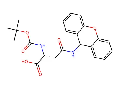Na-Boc-Ng-xanthyl-D-asparagine structure