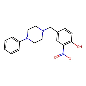2-Nitro-4-[(4-phenylpiperazin-1-yl)methyl]phenol structure