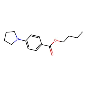 Butyl 4-pyrrolidinylbenzoate structure