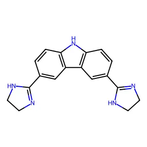 3,6-bis(4,5-dihydro-1H-imidazol-2-yl)-9H-carbazole structure