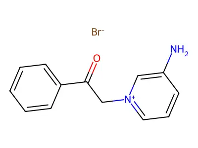 3-Amino-1-(2-oxo-2-phenylethyl)pyridin-1-ium bromide structure