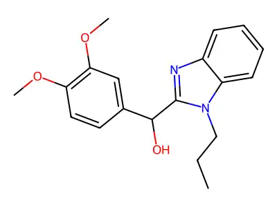 (3,4-dimethoxyphenyl)(1-propyl-1H-benzimidazol-2-yl)methanol structure