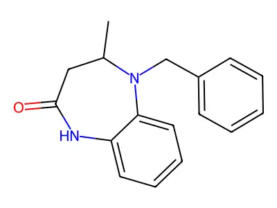 5-benzyl-4-methyl-1,3,4,5-tetrahydro-2H-1,5-benzodiazepin-2-one structure