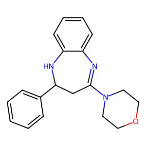 1H-1,5-Benzodiazepine, 2,3-dihydro-4-(4-morpholinyl)-2-phenyl- structure