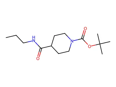 Tert-butyl 4-(propylcarbamoyl)piperidine-1-carboxylate structure