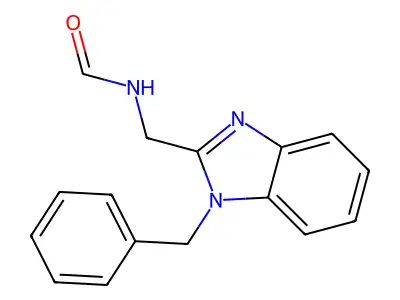 N-[(1-benzylbenzimidazol-2-yl)methyl]formamide structure